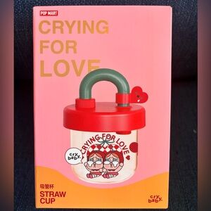 Pop Mart Crying for Love Straw Cup